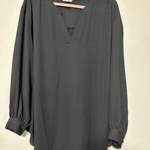 Maurices Black Blouse with V-Neck